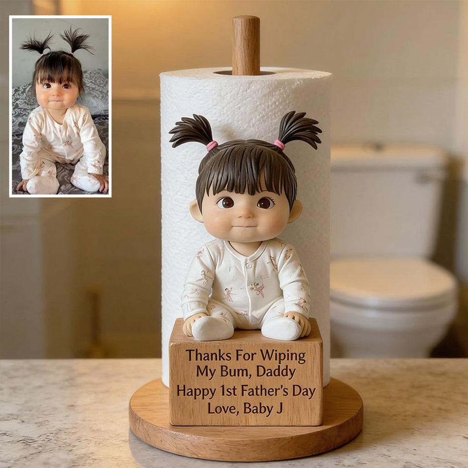 Thanks For Wiping My Bum - Personalized Newborn Paper Towel Stand