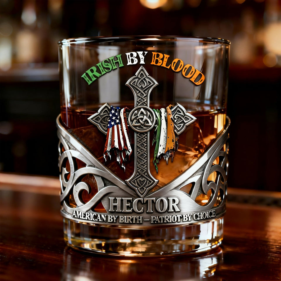 Irish By Blood - Personalized Irish Whiskey Glass