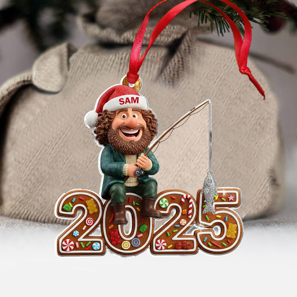 Fishing Mascot Gift - Personalized Fishing Ornament