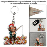 Fishing Mascot Gift - Personalized Fishing Ornament