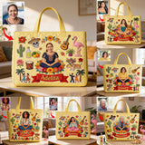 Latina Women, Mexican Vibe - Personalized Latina Women Quilted Tote Bag
