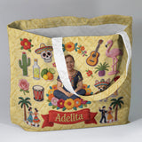Latina Women, Mexican Vibe - Personalized Latina Women Quilted Tote Bag