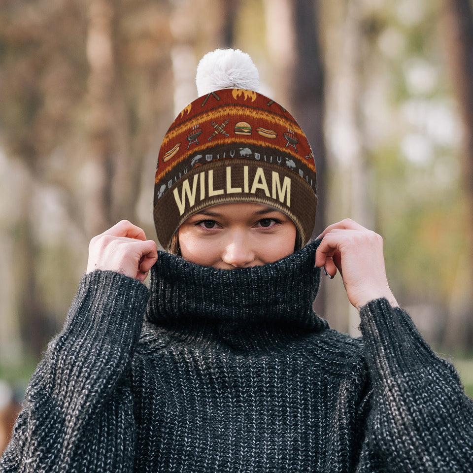 Funny Grillmaster - Personalized Backyard Beanie Hat