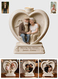 In Loving Memory - Personalized Memorial Custom Shape Wooden Candle Holder