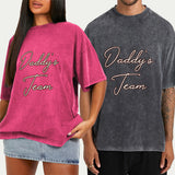 Daddy's Team Fist Bump - Personalized Father Wash T-shirt
