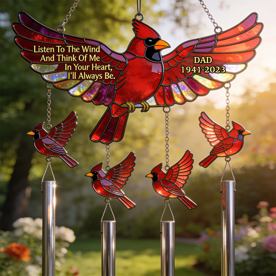 Hear The Wind - Personalized Memorial Wind Chime With Charm