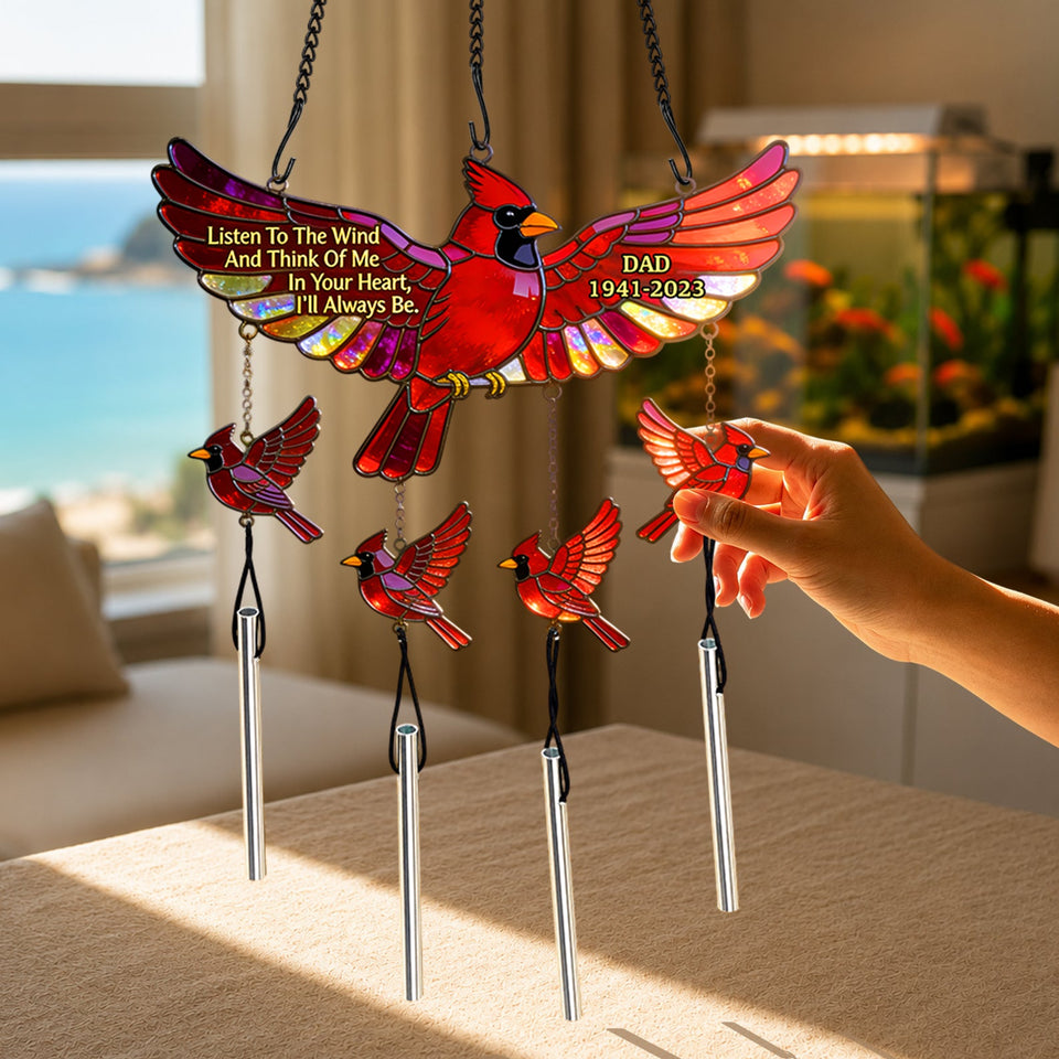 Hear The Wind - Personalized Memorial Wind Chime With Charm