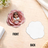 Custom From Photo And Flower - Personalized Kid Changeable Leather Patch Backpack
