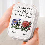 Bestie Birthflower - Personalized Bestie Jewelry Box With LED Mirror