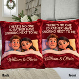 Snoring Couple - Personalized Couple Faux Fur Shaped Pillow