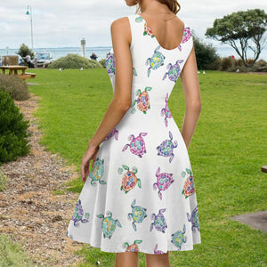 Love Turtles - Personalized Turtle Sleeveless Dress