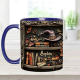 Hat And Books - Personalized Witch Accent Mug