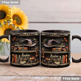 Hat And Books - Personalized Witch Accent Mug