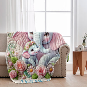 I Love You - Personalized Mother Blanket