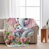 I Love You - Personalized Mother Blanket