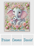 I Love You - Personalized Mother Blanket
