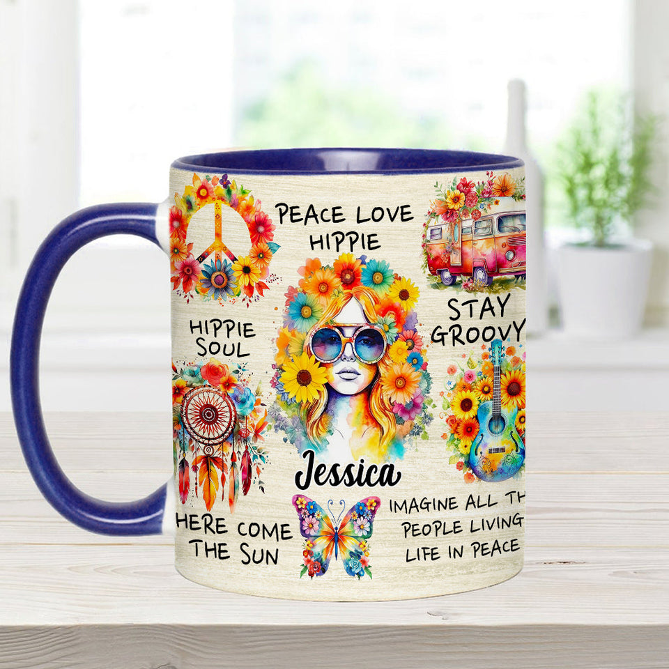 Hippie Soul - Personalized Hippie Accent Mug