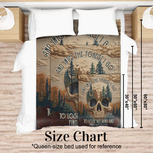 And Into the Forest I Go to Lose My Mind and Find My Soul - Personalized Hiking Blanket