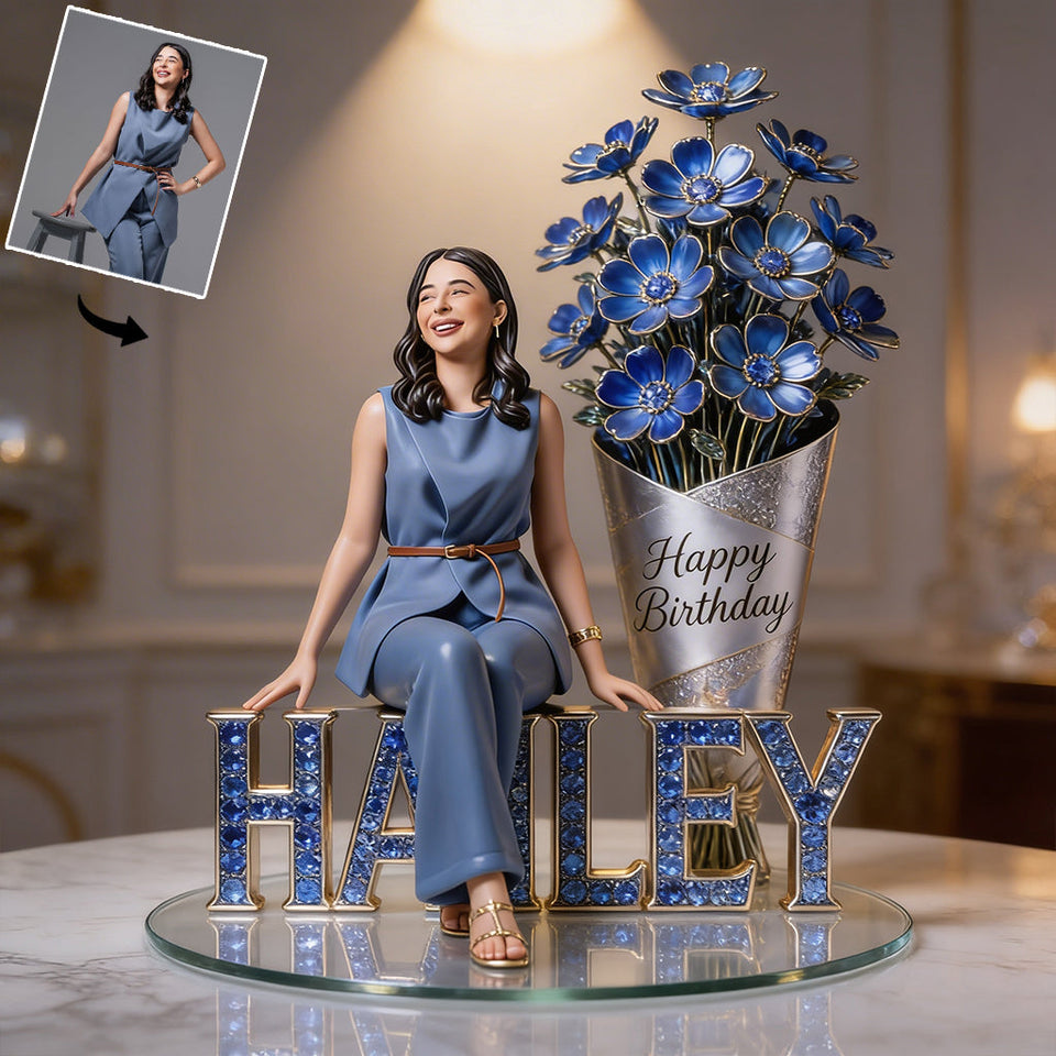 Custom Any Photo Perfect Birthday Gift - Personalized Birthday Custom Shaped Acrylic Plaque