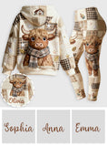 Cute Cow - Personalized Highland Cow Hoodie and Leggings