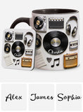 Love Vinyl - Personalized Vinyl Records Accent Mug & Coaster