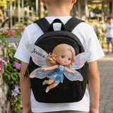 The Fairy - Personalized Kid Changeable Leather Patch Backpack