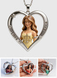 Any Photo Zodiac Sign - Personalized Horoscope Shaped Metal Pendant Necklace