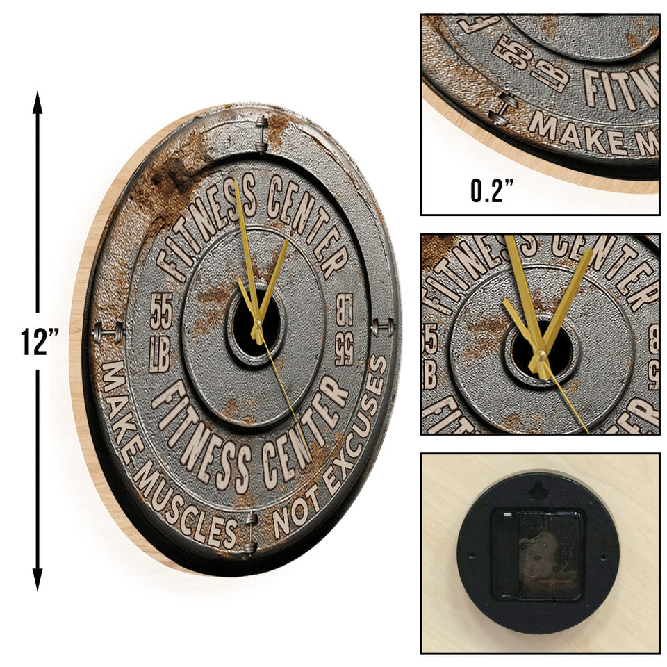 No Pain No Gain - Personalized Fitness Wall Clock