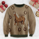 Love Horses - Personalized Horse Ugly Sweater