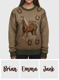 Love Horses - Personalized Horse Ugly Sweater