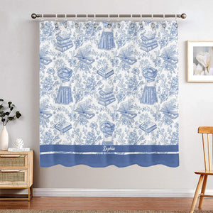 Toile De Jouy Chinoiserie Book - Personalized Book Blackout Window Curtain/ Drapes Set