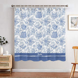 Toile De Jouy Chinoiserie Book - Personalized Book Blackout Window Curtain/ Drapes Set