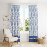 Toile De Jouy Chinoiserie Book - Personalized Book Blackout Window Curtain/ Drapes Set