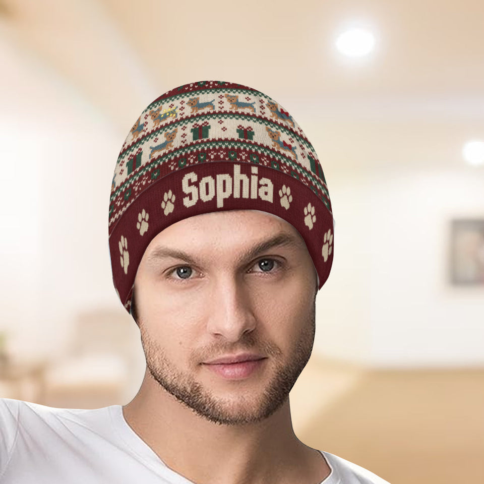 Cute Dog - Personalized Dog Beanie Hat