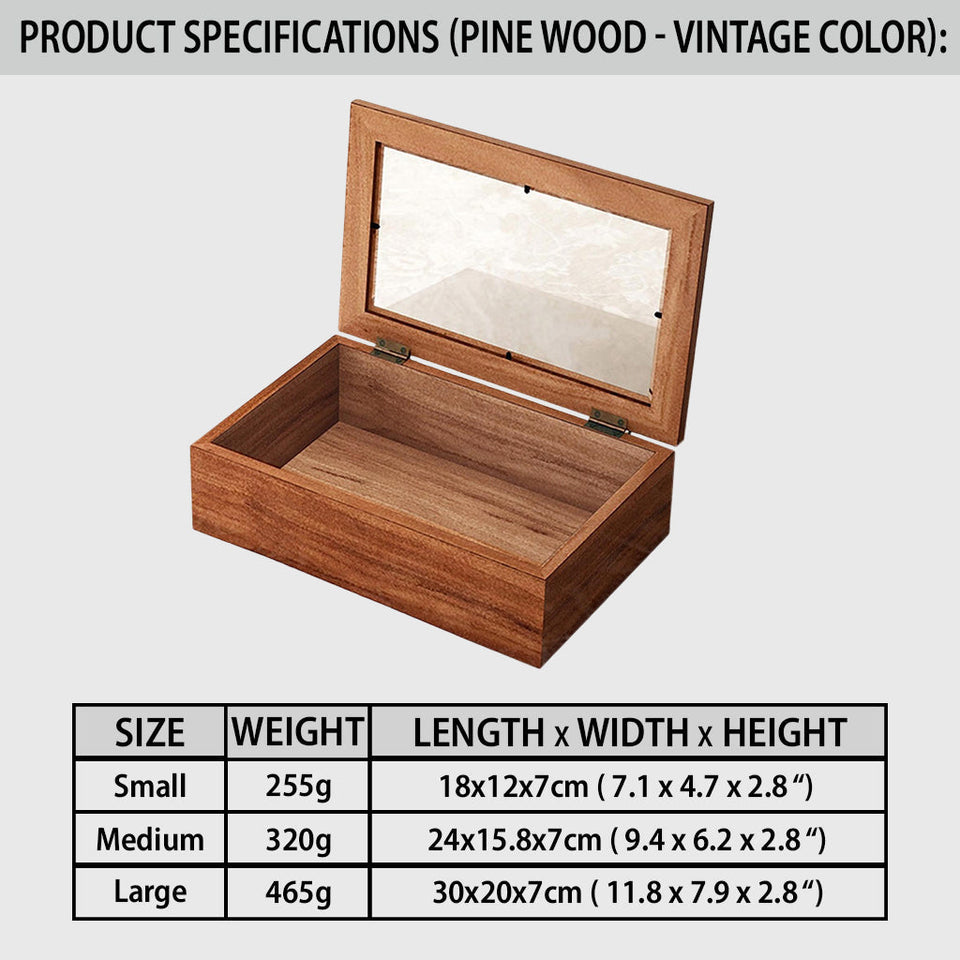 Custom Birth Flower & Name - Personalized Self Love Wooden Box