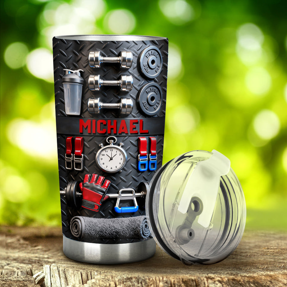 No Pain No Gain - Personalized Fitness Tumbler