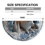 Winter Wolf - Personalized Wolf Shaped Tree Skirt