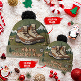 Hiking Makes Me Happy - Personalized Hiking Beanie Hat