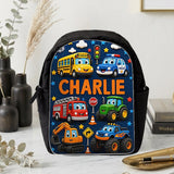 First Day of School, Back To School Gift - Personalized Kid Changeable Leather Patch Backpack