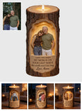 Light This Candle - Personalized Father Custom Shape Wooden Candle Holder