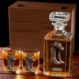 Western Spirit - Personalized Cowgirl Whiskey Decanter Set