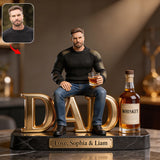 Custom Any Photo, Best Gift For Dad & Grandpa - Personalized Father Custom Shaped Acrylic Plaque