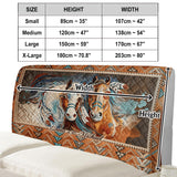 Horse Couple - Personalized Horse Headboard Slipcover