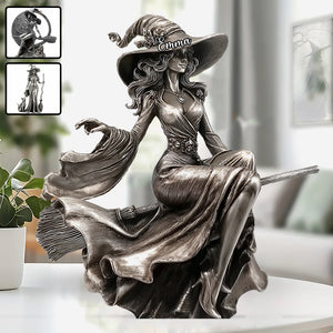 Graceful Witch - Personalized Witch Custom Shaped Acrylic Plaque