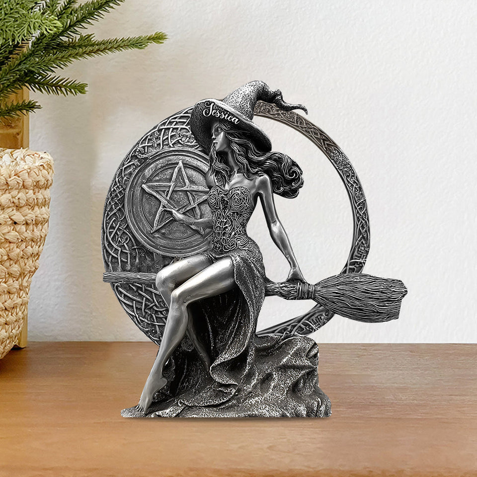 Graceful Witch - Personalized Witch Custom Shaped Acrylic Plaque