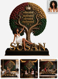 Happy Juneteeth, Black History, Black Pride - Personalized African American Custom Shaped Acrylic Plaque