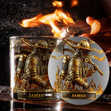Proud Firefighter - Personalized Firefighter Whiskey Glass