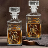 Proud Firefighter - Personalized Firefighter Whiskey Decanter Set