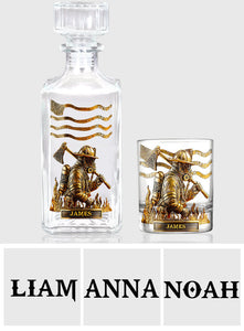 Proud Firefighter - Personalized Firefighter Whiskey Glass