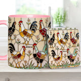 Chicken Farm - Personalized Chicken Accent Mug & Coaster